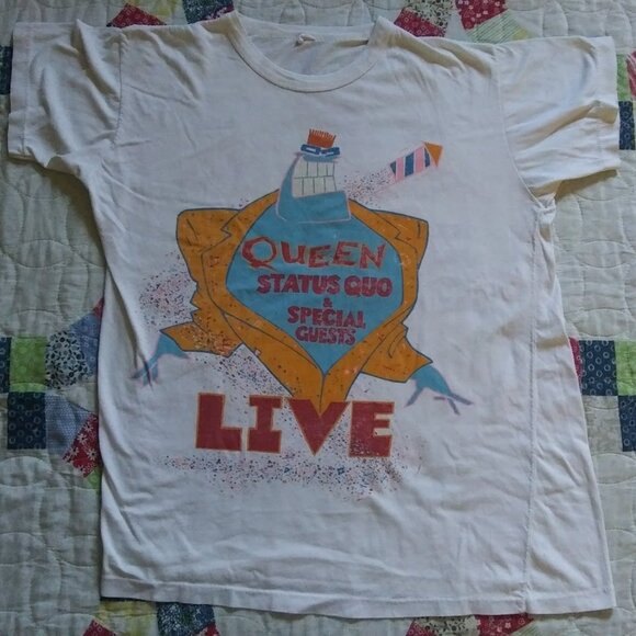 Vintage Original Queen Band A Kind Of Magic 1986 UK Tour Concert T-shirt